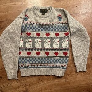 Vintage Eddie Bauer Cat Sweater